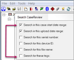 Select your search criteria.